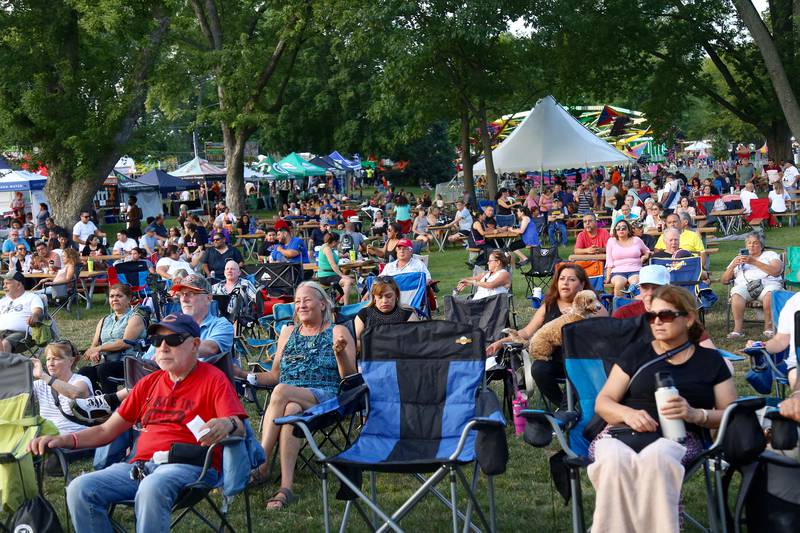 A large crowd was on hand to see the bands perform at Montgomery Fest on Friday, Aug. 15, 2025.