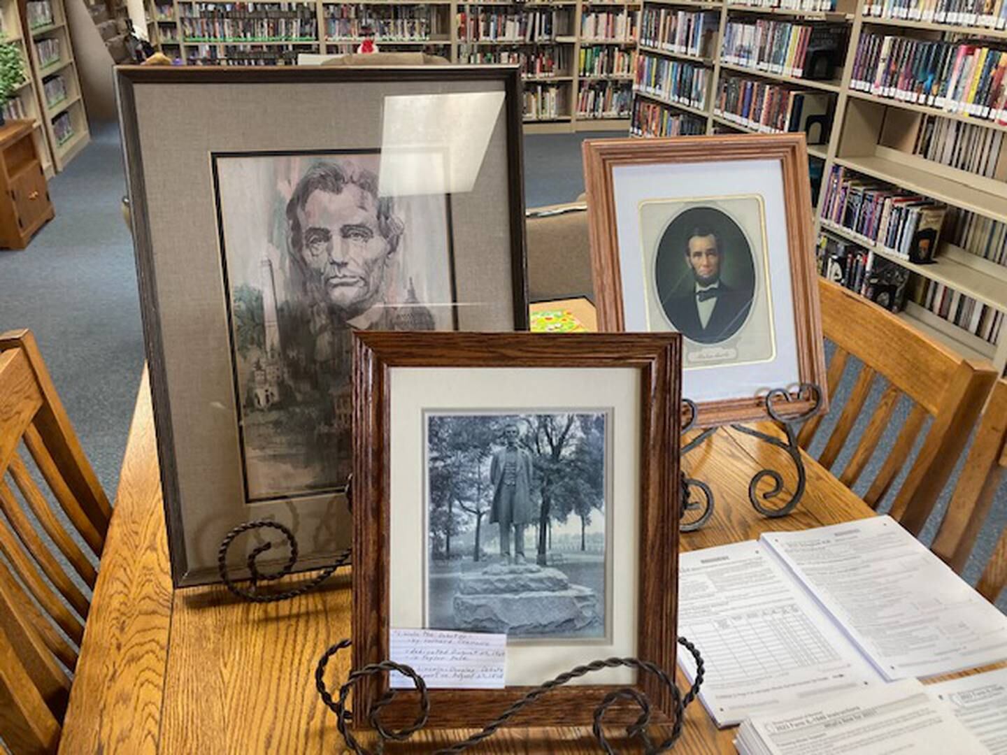 The Putnam County Public Library District has on display at its Hennepin Headquarters an Abraham Lincoln collection.