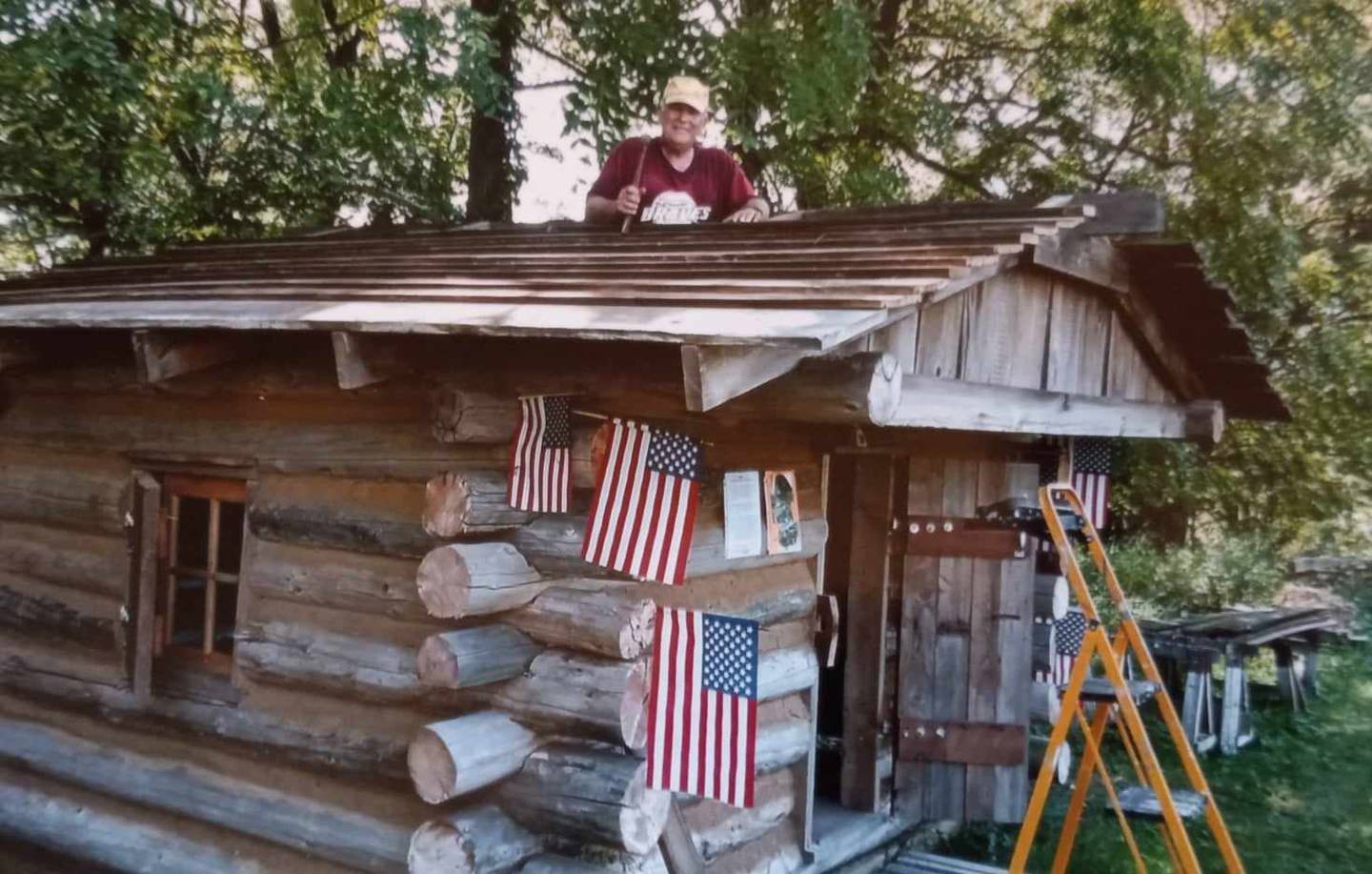 Friends had offered to assist but I was determined to build a cabin by my own skill set and physical strength. Rolling and fitting the eighth log into position by hand was very challenging.