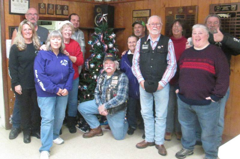The 2024 Open Roads ABATE of IL, Inc. officers include, from left, Sharyl Mataya, products; Sam Mataya, legislature and sergeant-at-arms; Linda Oleson, publicity; Patti Smith, secretary and BOD rep; Brian Smith, vice president; Cliff Oleson, president; Sally Kolb, treasurer; Bill Kolb, membership; Bob Carroll, NW region coordinator; Diana Rebechini, road captain; Tracey Supan, court jester; and Kevin Smith, activities.