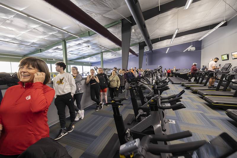 Visitors wait to tour the new Westwood Wellness facility Tuesday, Jan. 31, 2023.