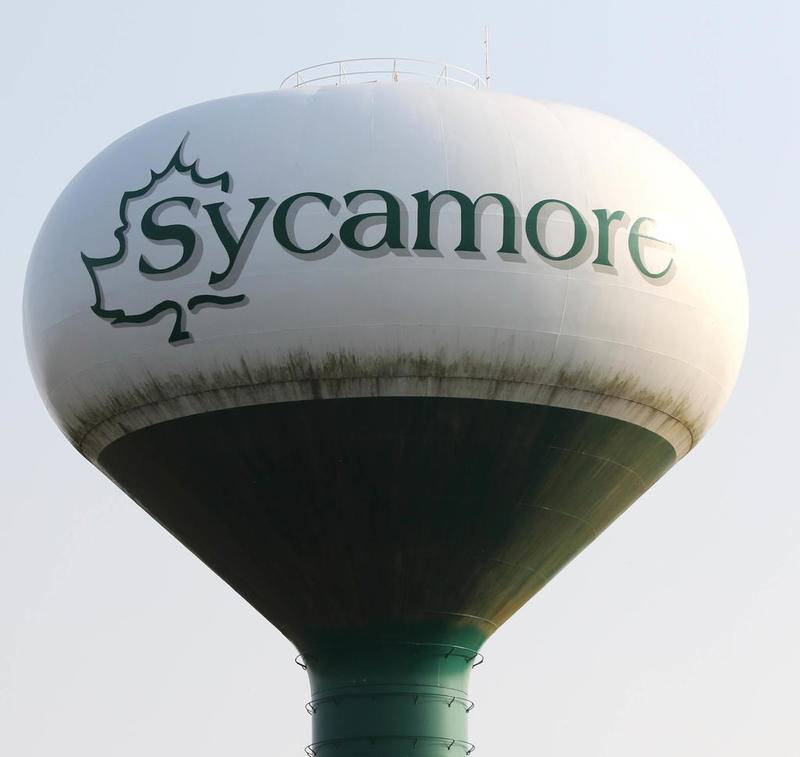 The Sycamore water tower off of Main Street.