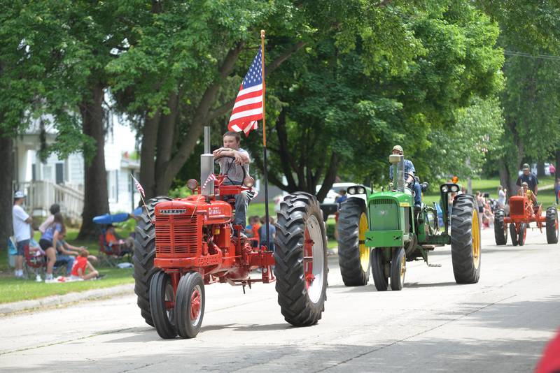 Antique tractors were part of the Leaf River Daze Parade in Leaf River on Sunday, June 8, 2025. The festival kicks off the 2025 festival season in Ogle County.