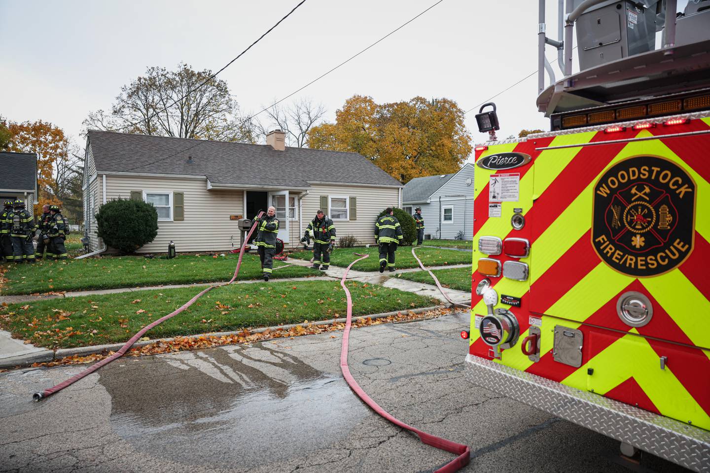 Two people were rescued from a house fire in Woodstock Nov. 8, 2025.