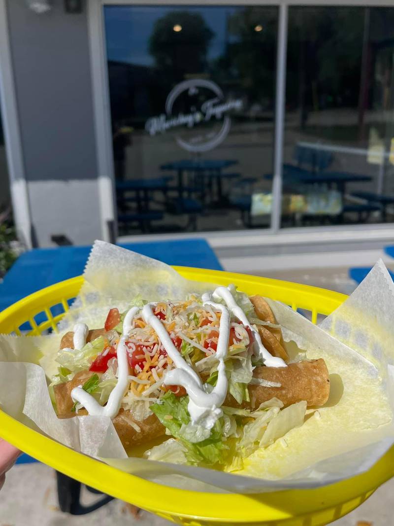 The chicken flauta at Marichuy’s Taqueria, which recently opened in Spring Valley after operating a food truck for several years.