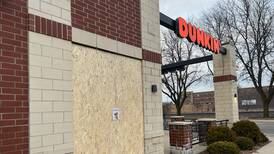 Pickup truck crashes into downtown DeKalb Dunkin’ Donuts