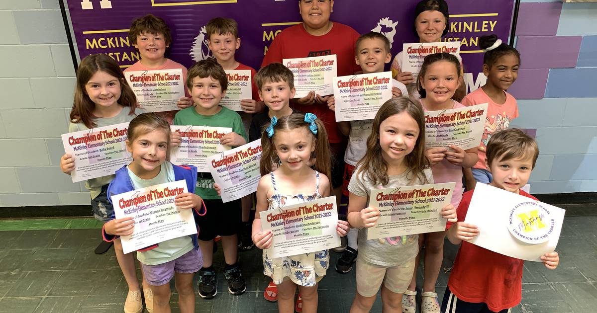McKinley Elementary School in Ottawa names May 2022 Champions of the