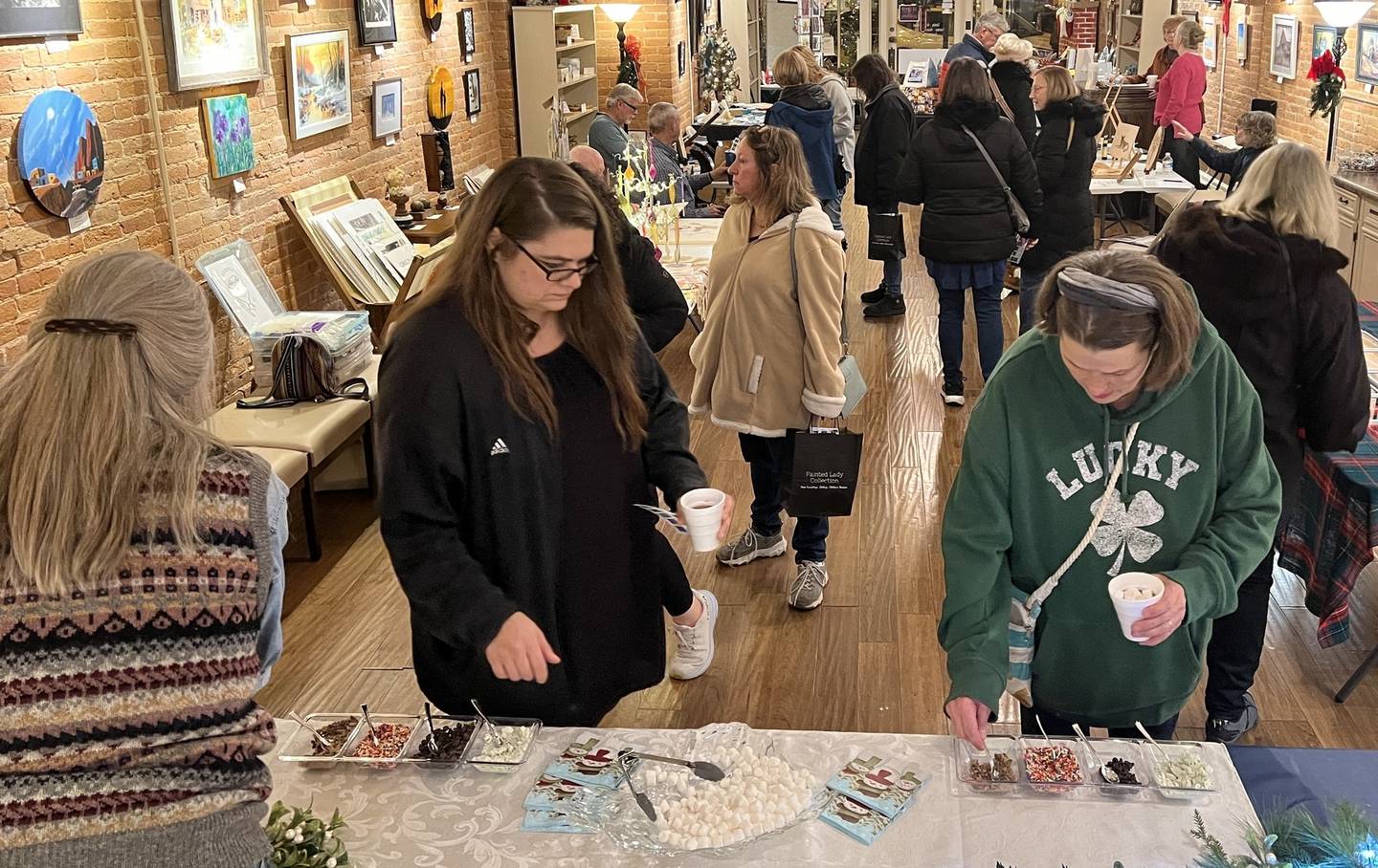 Gallery on State during the Sycamore’s 2024 Winter Chocolate Walk