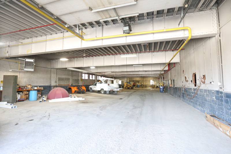 An interior view of the former La Salle Public Works building on 2nd Street and Wright Street on Thursday, April 18, 2024 in La Salle. The 18,000 square foot building and parking lot has been listed for sale. The brick two-story building was the site where the city housed their vehicles and other storage items. The building was appraised at $256,500.