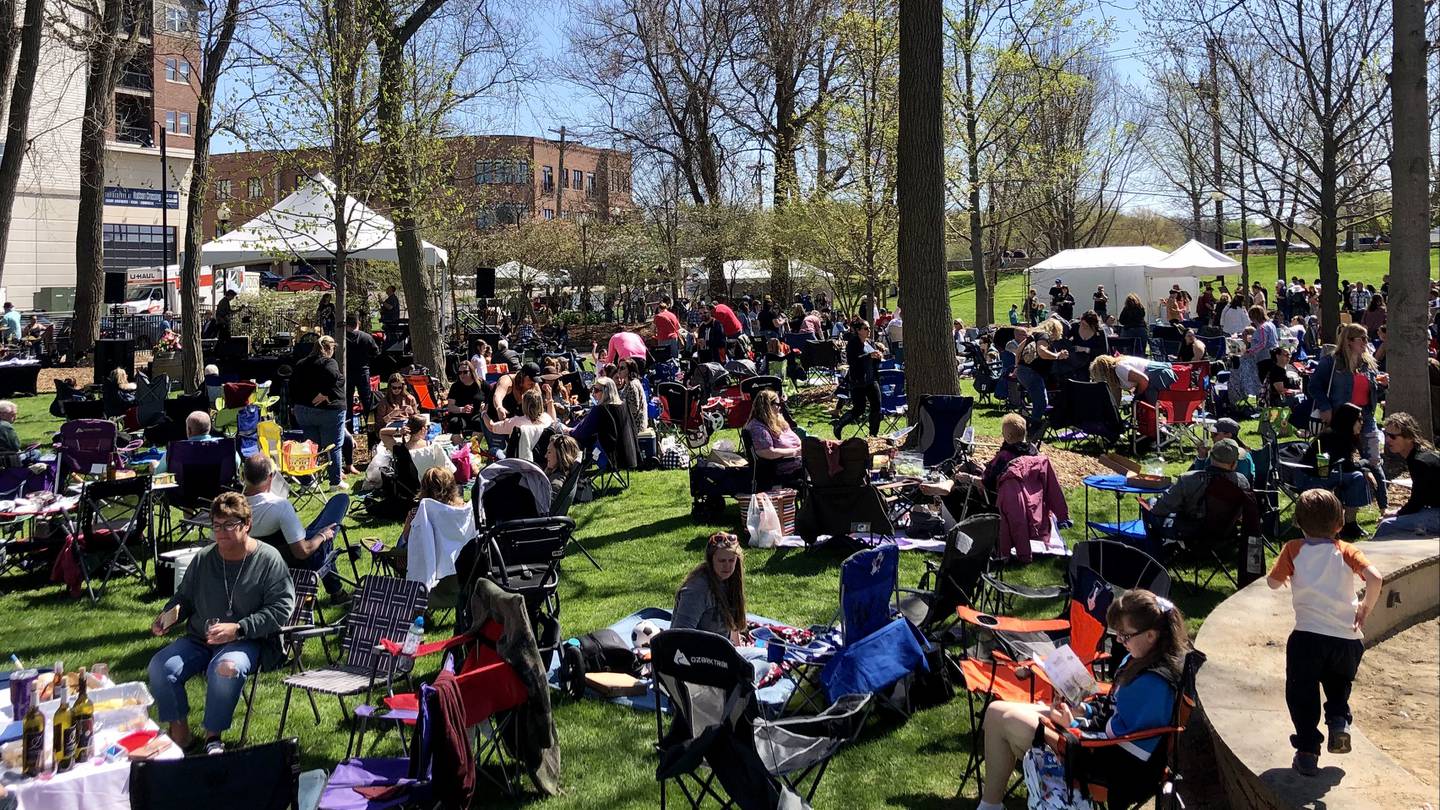 Admission was free for the whole family at the annual Wine on the Fox event at Hudson Crossing Park downtown Oswego May 7 and 8.