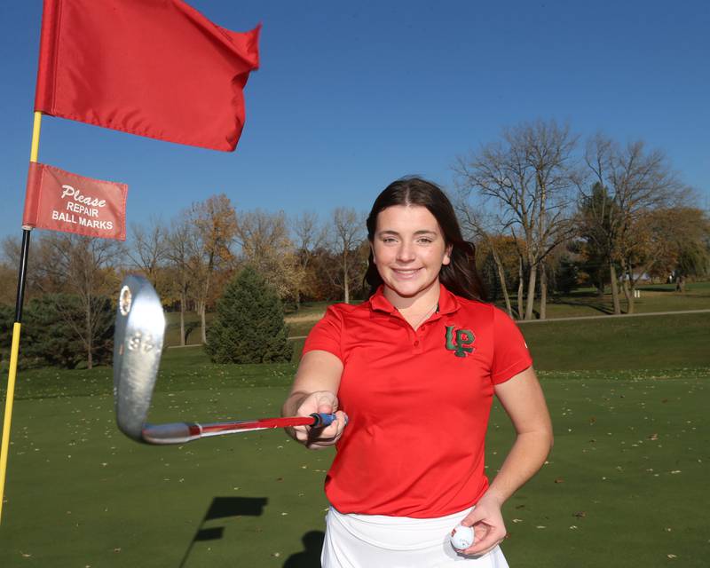 L-P's Allie Thome is the 2023 NewsTribune girls golfer of the year on Monday, Oct. 30, 2023 at Spring Creek Golf Course in Spring Valley.