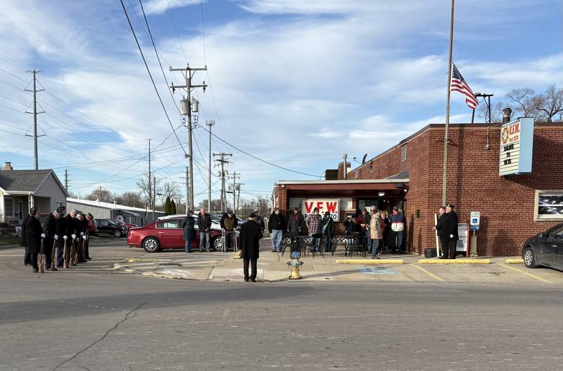 Pearl Harbor ceremony at the Veterans of Foreign Wars Post 2470 in Ottawa on Dec. 7, 2024.