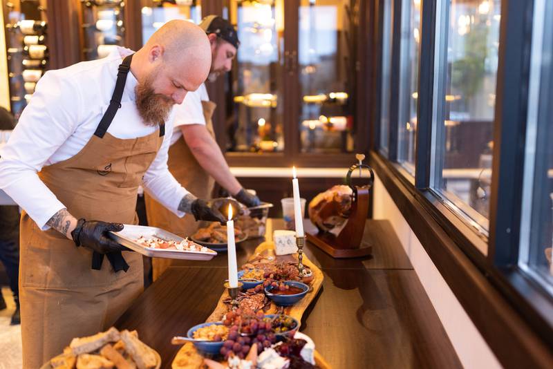The Graceful Ordinary restaurant is teaming up with Campbell Creations to host a charcuterie building class on Feb. 13. The event is sold out. 

Pictured is The Graceful Ordinary Executive Chef Chris Curren with one of Campbell Creations' charcuterie boards.