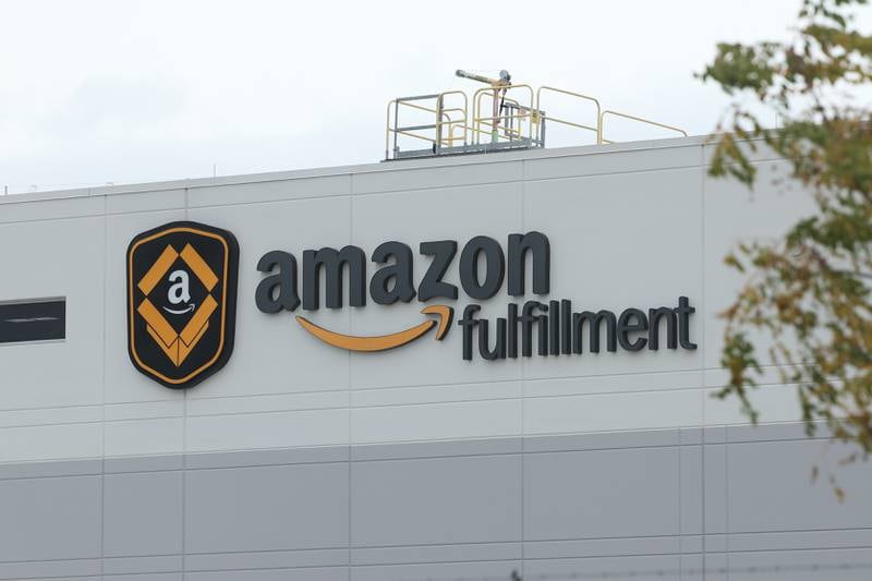 One of Amazon’s fulfillment centers sits along Emerald Drive in Joliet. Amazon employees of MDW2 are teaming with Workers for Justice, a nonprofit organization supporting warehouse workers, to demand a safer work place and jobs that offer a living wage.