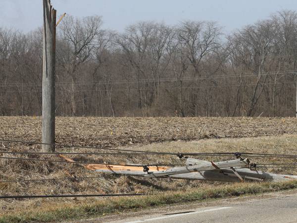 Putnam County blacked out by overnight storms; La Salle, Bureau counties also see scattered damage