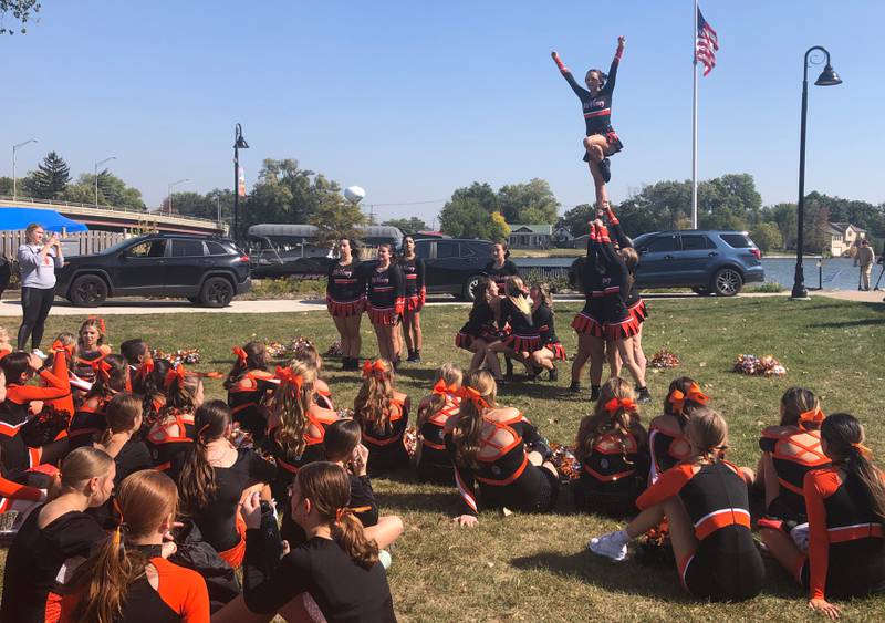The McHenry High School cheer and dance teams perform at the Homecoming rally Oct. 6, 2024.