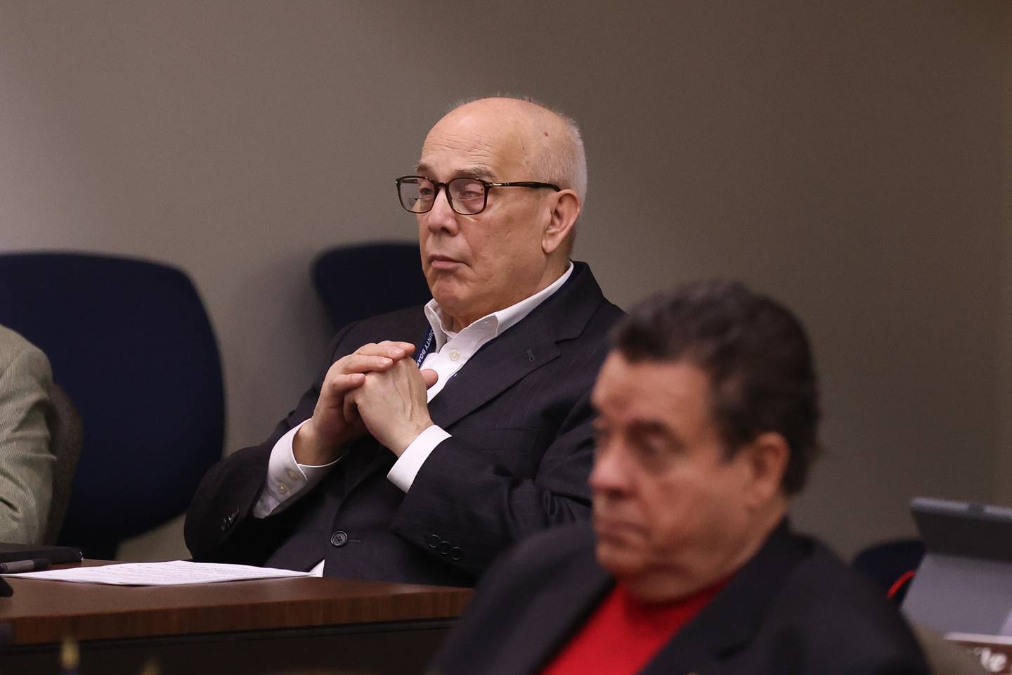 Jim Moustis at the Will County board meeting at the Will County Office Building. Thursday, Mar. 17, 2022, in Joliet.