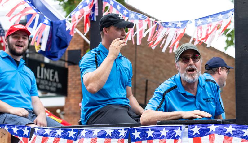 The West Town Chorus performs during Glen Ellyn’s “4th of July Parade” on Friday, July 4, 2025.