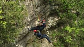 Photos: On belay! Illinois Valley firefighters learn rope rescue training at Starved Rock State Park