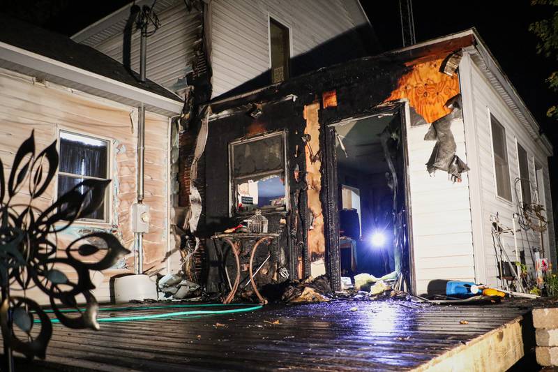 Harvard home remains habitable after fire broke out in rear of house that firefighters controlled within minutes.
