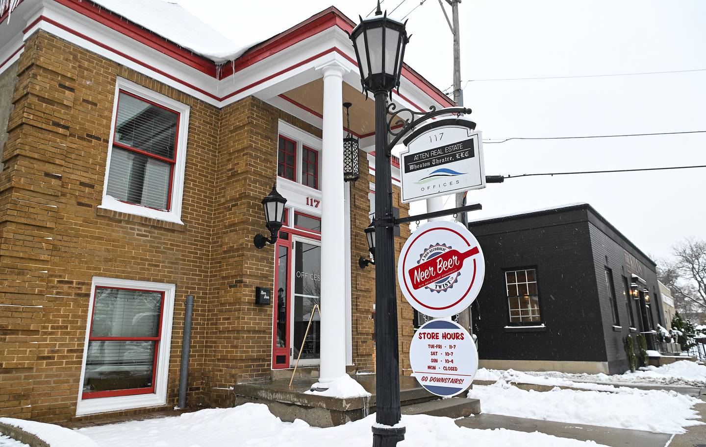 Neer Beer, an NA bottle shop, is located on the lower level at 117 W Wesley St. in downtown Wheaton.