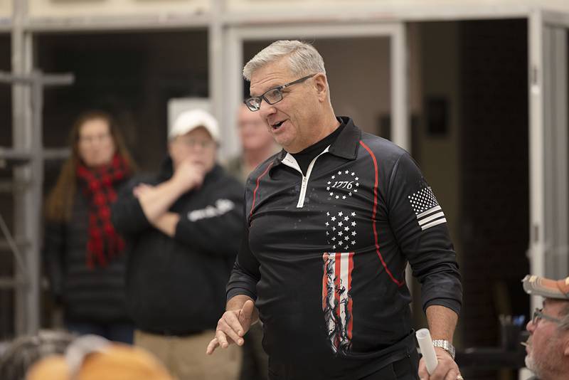 Resident Jeff Brown asks the Coloma Township board about why they didn’t act when they knew there was a problem with the finances last year. The township held an informational meeting Wednesday, Dec. 10, 2025, about a tax increase.
