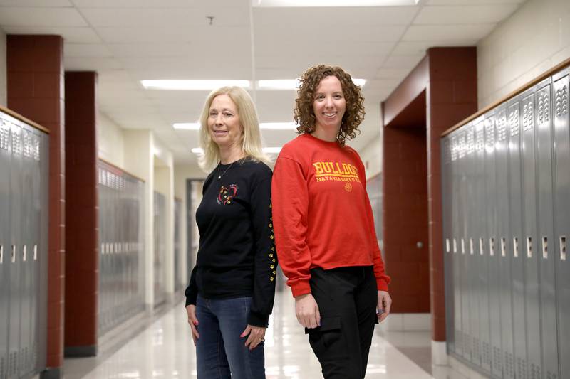 Jody Stoneberg (right) teaches science at Rotolo Middle School in Batavia while her daughter, Lisa Stoneberg, is a teacher at her alma mater, Batavia High School.