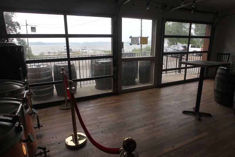 A view of Lake Nippersink at the Black Lung Brewing Company’s new location under construction in Fox Lake on Monday, June 26, 2023. The small brewery from Round Lake Beach has started a Kickstarter fundraiser called, Black Lung Expansion to Fox Lake. The grand opening for Black Lung Brewery Fox Lake is on July 22nd from 3-5pm. 
Image by Candace H. Johnson for Shaw Local News Network