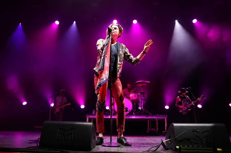 The Academy Is… guitarist William Beckett, a Barrington native, closes out the Radical stage on day three of Riot Fest. Saturday, Sept. 18, 2022, in Chicago.