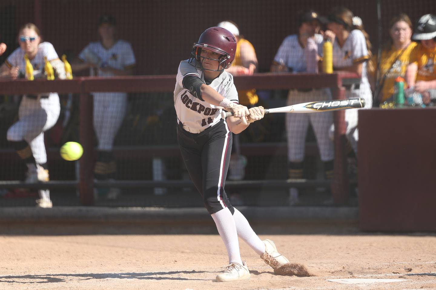 Lockport’s Addison Foster connects for a single against Andrew in the Class 4A Lockport Regional Championship on Friday, May 26, 2023, in Lockport.