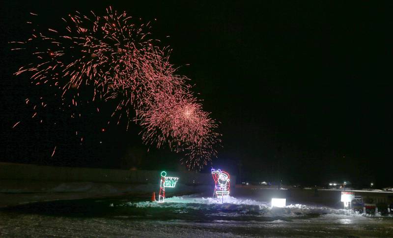 Fireworks were launched during the Christmas Fireworks Spectacular on Saturday, Dec. 6, 2025 at the Bureau County Fair in Princeton.