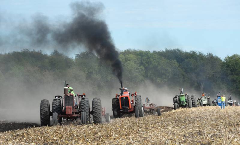 Muscle Tractor Plowing was just one of the demonstrations held during the Bos Bros. Historical Farm Old Fashioned Fall Harvest south of Erie on Springhill Road Saturday, Sept. 21, 2024, In this demonstration, "muscle tractors" from the 1960s and 1970s pulled their plows alongside each other showcasing their mechanical muscle.