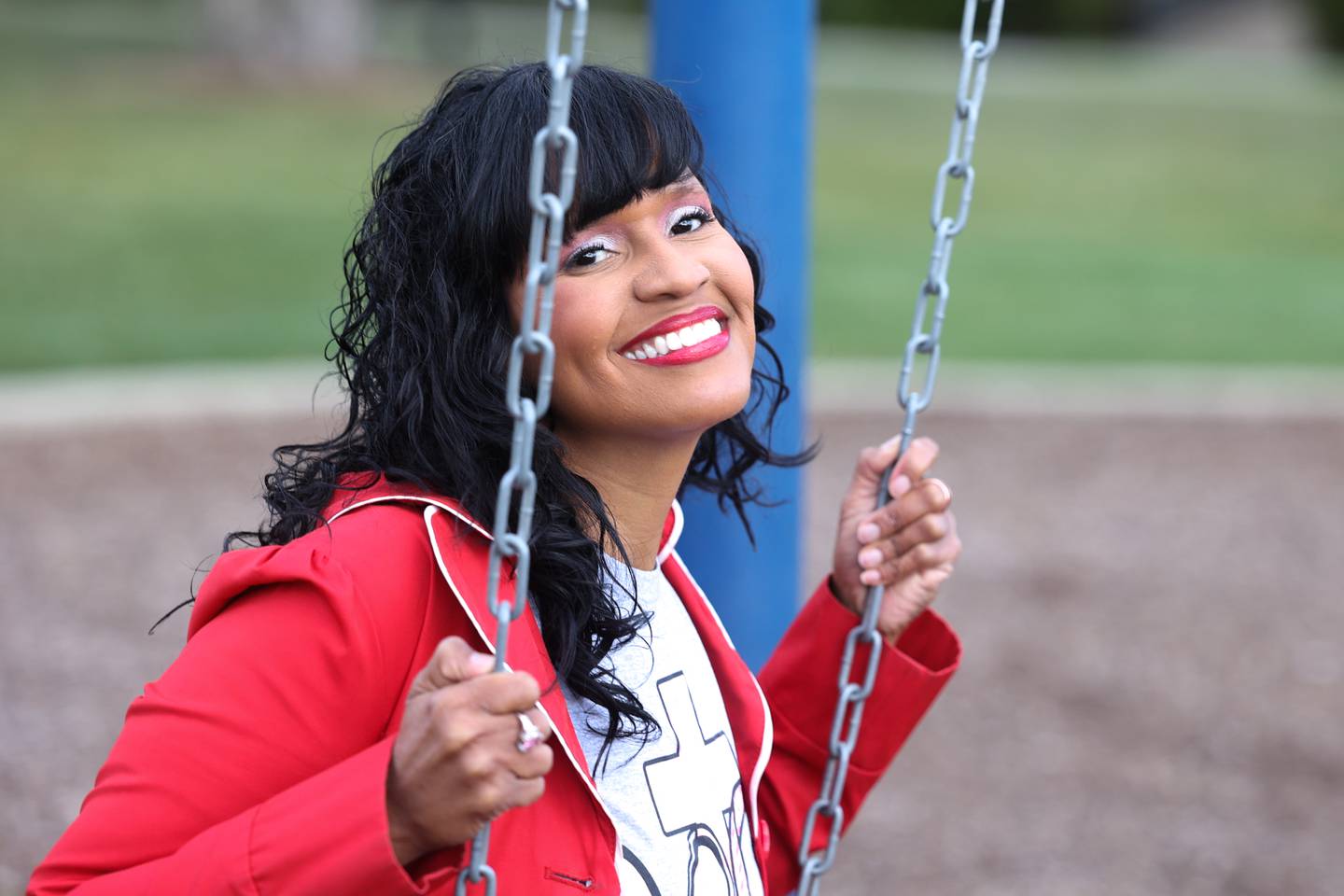 Tinley Park resident Ericka Glorious Moore is seen on Thursday, Oct. 7, 2022, in Tinley Park. Moore, a breast cancer survivor, will share her story at Silver Cross' Positively Pink: Breast Cancer Awareness Forum on Oct. 19.