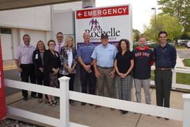 Check presented to winner of Rochelle’s Fly-in Drive-in blood draw
