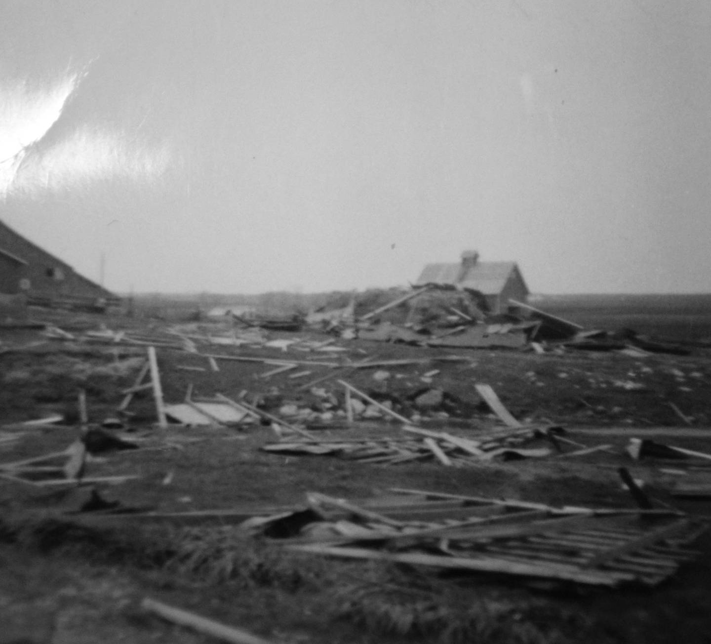 From his home at Barb City Manager on April 18, 2022, Paul Herrmann, whose family farm is located 8 miles west of Shabbona in Lee County, shared photos of how a tornado destroyed his cattle shed on April 21, 1967. The tornado was one of 45 that occurred during the outbreak. Three F4 tornadoes killed 58 people and injured more than 1,000.