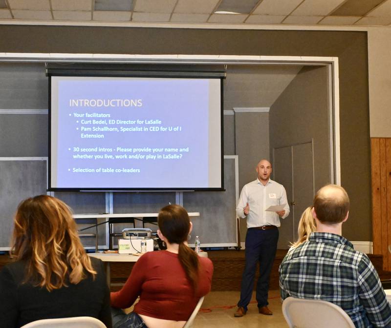 La Salle Economic Development Director Curt Bedei speaks during Sept. 19, 2023 Strategic Community Planning meeting.