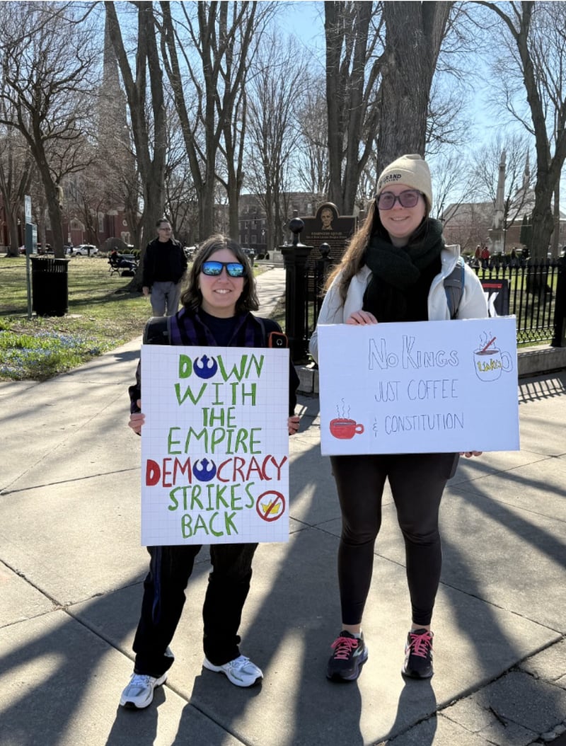 Citizens gather for the "No Kings Rally" on Saturday, March 28 in Ottawa.