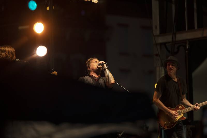 Blind Melon frontman Travis Warren sings Thursday, July 3, 2025, at Dixon’s Petunia Fest. The crowds were deep with current and nostalgic fans enjoying their hard, often psychedelic brand of music.