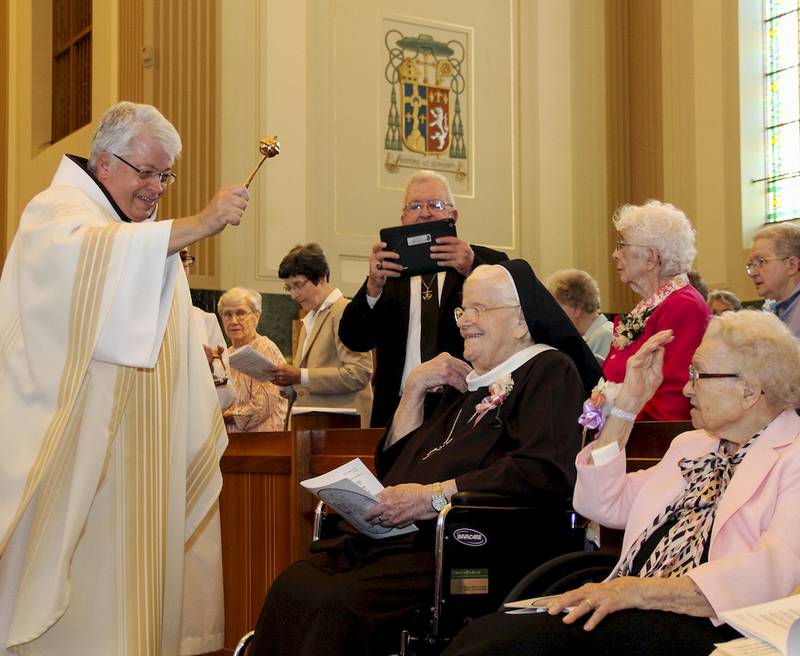 The Rev. Chuck Faso led the 2015 Jubilee celebration Mass the Sisters of St. Francis of Mary Immaculate held Saturday at the Cathedral of St. Raymond in Joliet.
