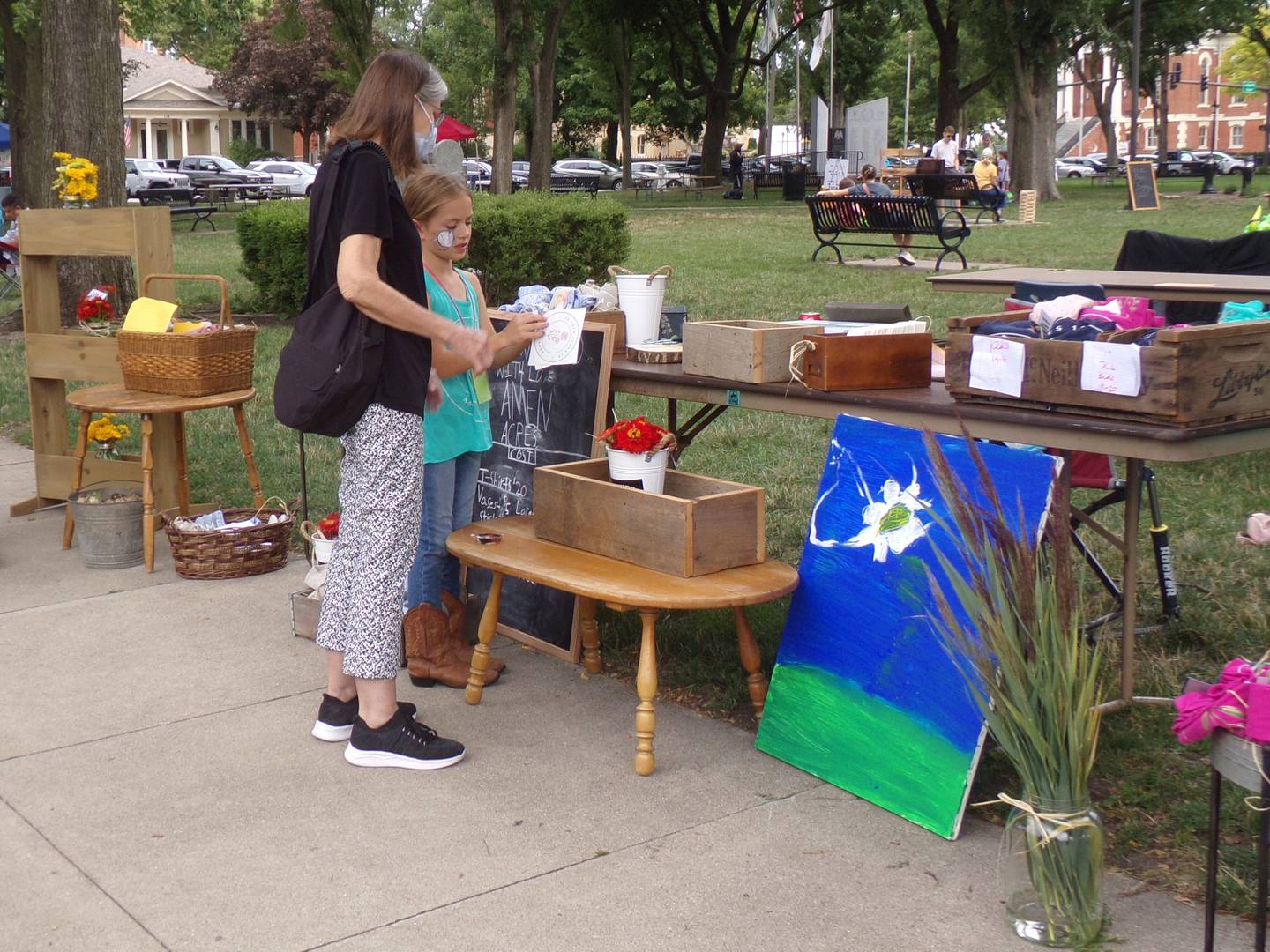 Amen Acres was a popular booth Saturday, Aug. 13, 2022, during the Ottawa Children's Business Fair at Washington Square.