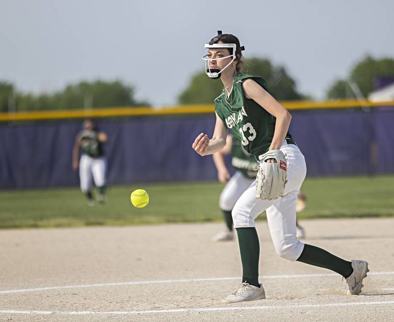 Boylan’s Desiree Moore throws a pitch against Sterling Tuesday, May 23, 2023.