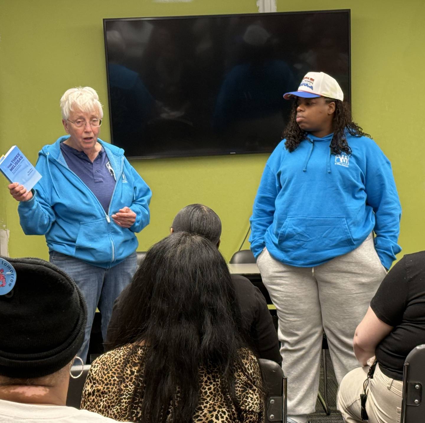 On March 11, Diane Nilan, author, national speaker, homeless activist, and Melissa Agunloye of Bolingbrook, the mother of seven children who experienced homelessness for many years, shared tips and resources with mothers experiencing homelessness at Daybreak Center in Joliet.