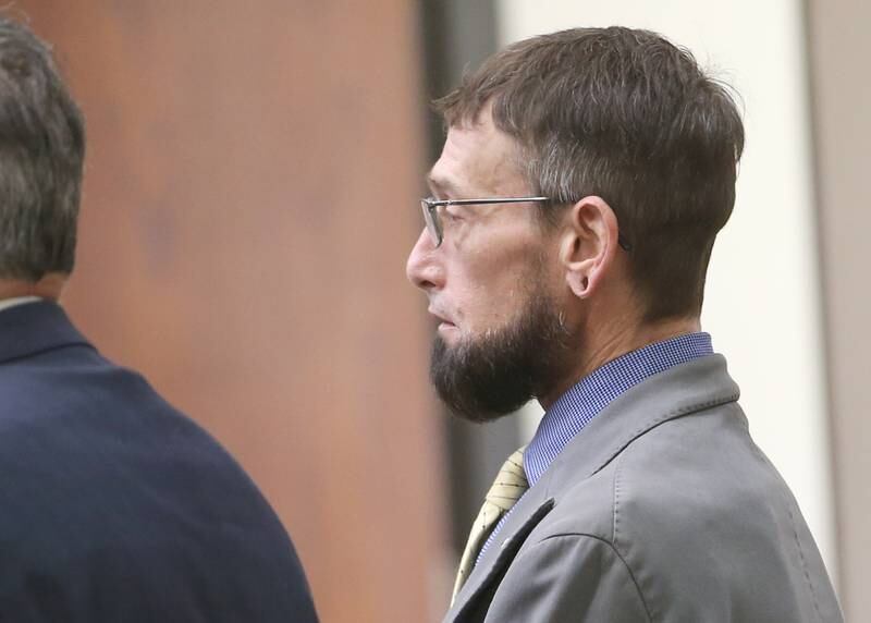 Mason Shannon appears during a bench trial at the La Salle County Governmental Complex in Ottawa. Mason Shannon, 48, of Newton, Iowa was convicted of involuntary manslaughter for placing Michael Castelli, of Ottawa, into a lethal chokehold during a struggle outside the Bonnie Plants growing facility in 2017.