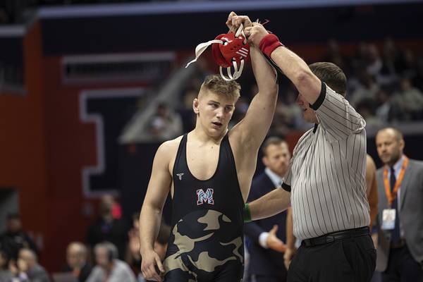 Marian Central’s Jimmy Mastny completes 3-peat at IHSA state boys wrestling finals