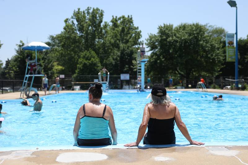 As temperatures reach triple digits residents of Plainfield find relief at the Ottawa Street Pool in Plainfield. Tuesday, June 14, 2022 in Plainfield.