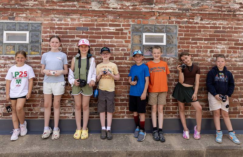 Students pose for a photo during the Urban Safari Photo camp this summer in Ottawa. The week-long camp is part of the Ottawa Recreation summer program.