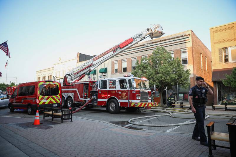 The Crystal Lake Fire Rescue Department responded Thursday, June 8, 2023, to a fire at the JC Licht Benjamin Moore Paint & Decor Store, 73 N. Williams St. in Crystal Lake.