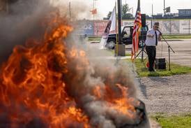 Photos: Veterans and Boy Scouts unite for Flag Day retirement ceremony in Peru