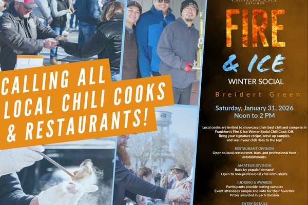 Compete in Frankfort’s Fire & Ice Winter Social Chili Cook-Off