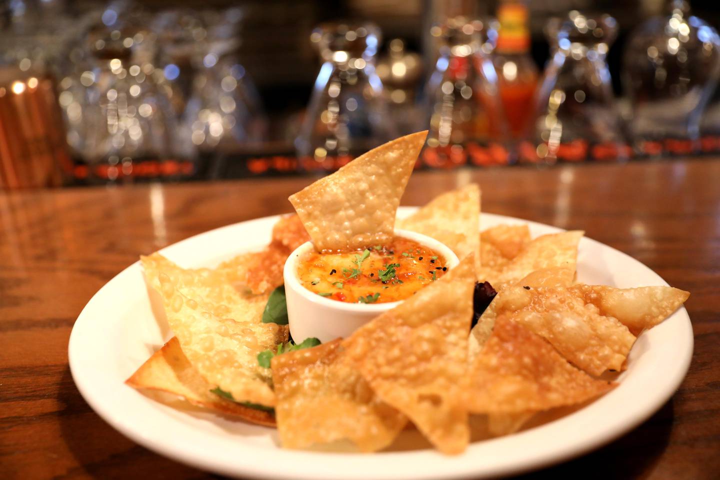 Crab rangoon dip with plum chili sauce at J. Fleming’s Absolutely Delicious restaurant in Westmont. The restaurant will be participating in the Westmont Chamber of Commerce and Tourism Bureau’s Restaurant Week Jan. 19-29, 2023.